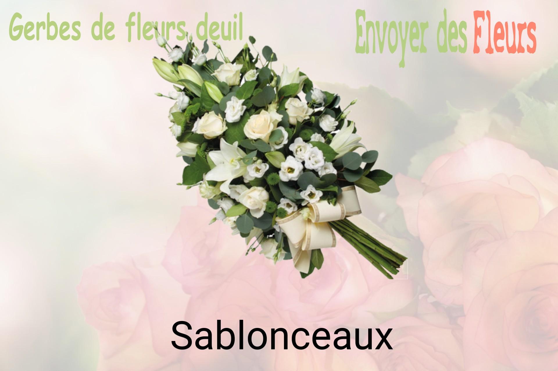 Gerbe de fleurs de deuil livrée à Sablonceaux